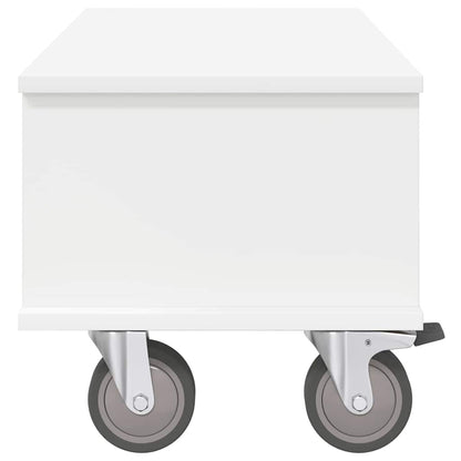 TV-standaard Wit 68,5 x 35 x 35 cm Bewerkt hout