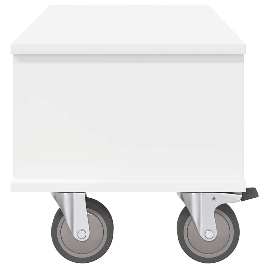 TV-standaard Wit 68,5 x 35 x 35 cm Bewerkt hout