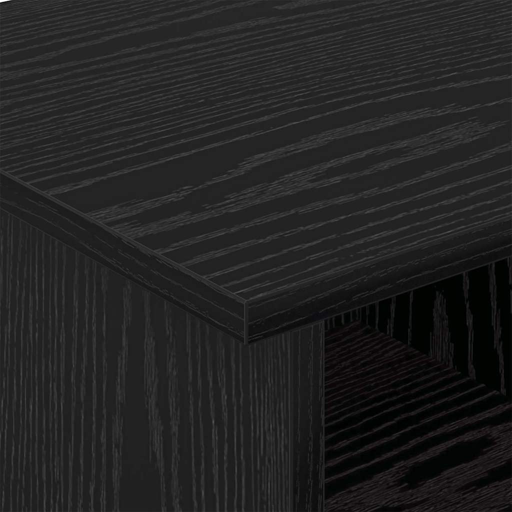 TV-standaard Zwart Eiken 68,5 x 35 x 35 cm Bewerkt hout