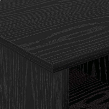 TV-standaard Zwart Eiken 68,5 x 35 x 35 cm Bewerkt hout