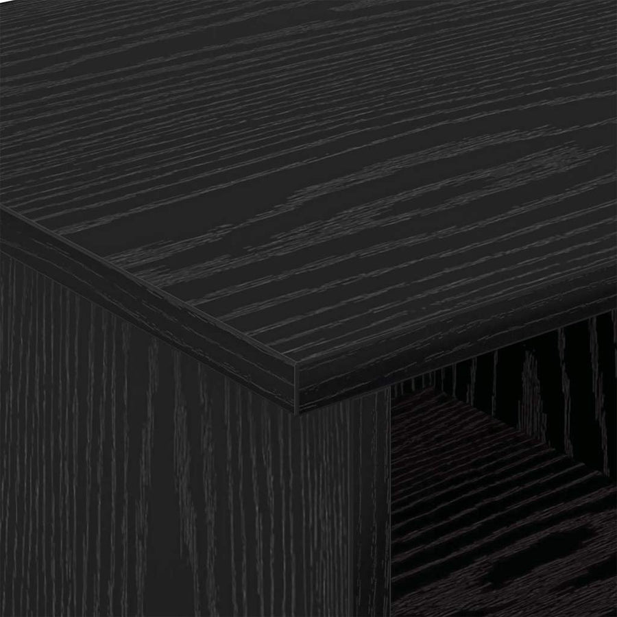 TV-standaard Zwart Eiken 68,5 x 35 x 35 cm Bewerkt hout