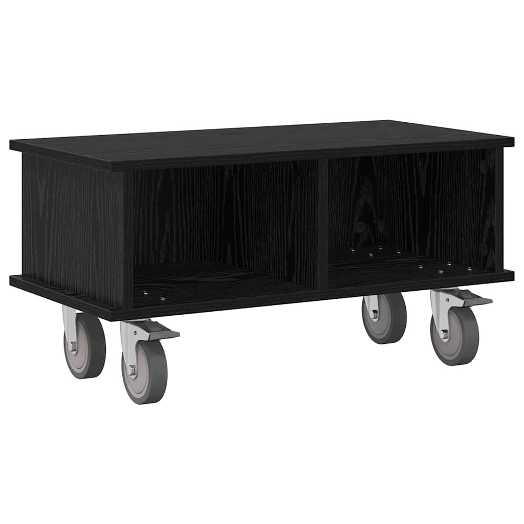 TV-standaard Zwart Eiken 68,5 x 35 x 35 cm Bewerkt hout