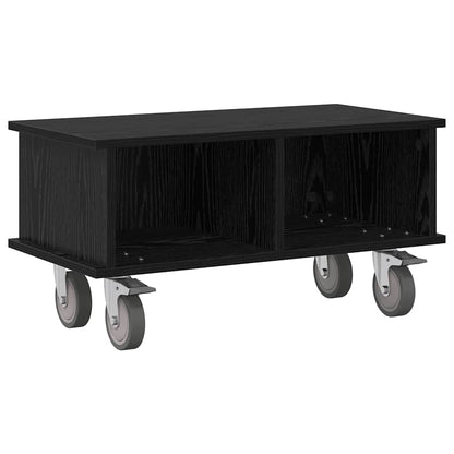 TV-standaard Zwart Eiken 68,5 x 35 x 35 cm Bewerkt hout