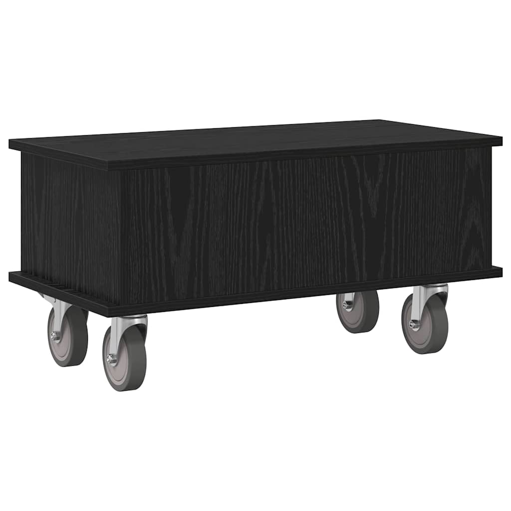 TV-standaard Zwart Eiken 68,5 x 35 x 35 cm Bewerkt hout