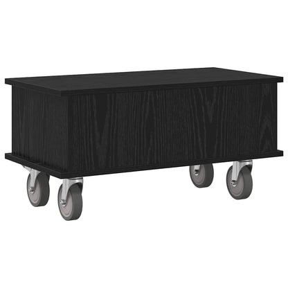 TV-standaard Zwart Eiken 68,5 x 35 x 35 cm Bewerkt hout