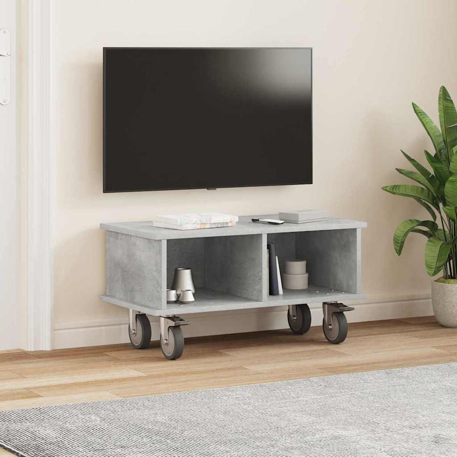 TV-standaard Beton Grijs 68,5 x 35 x 35 cm Bewerkt hout