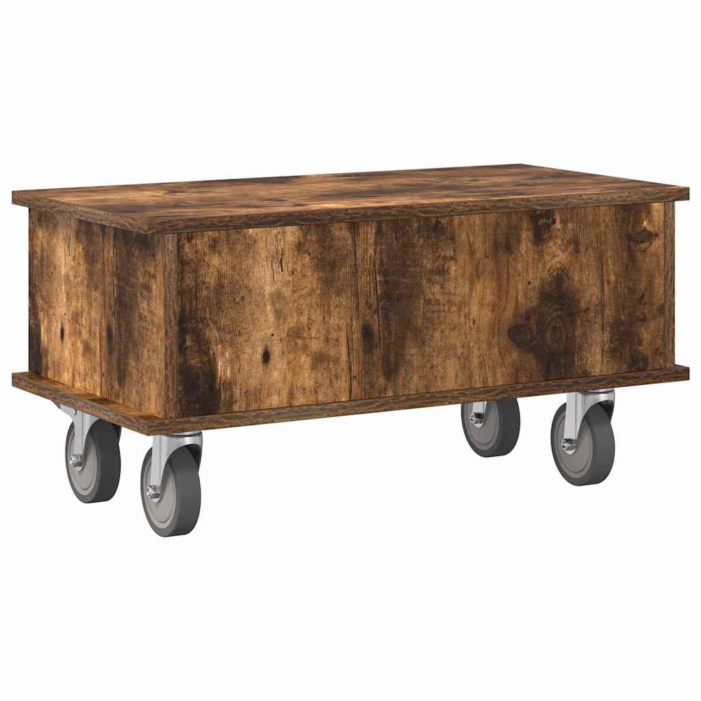 TV-standaard Gerookt eiken 68,5 x 35 x 35 cm Bewerkt hout