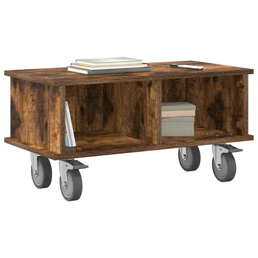 TV-standaard Gerookt eiken 68,5 x 35 x 35 cm Bewerkt hout