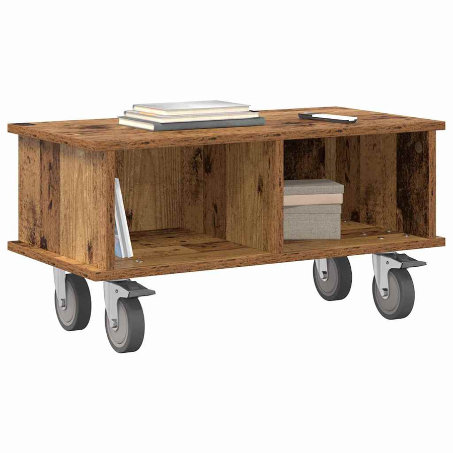 TV-standaard Oudhout 68,5 x 35 x 35 cm Bewerkt hout