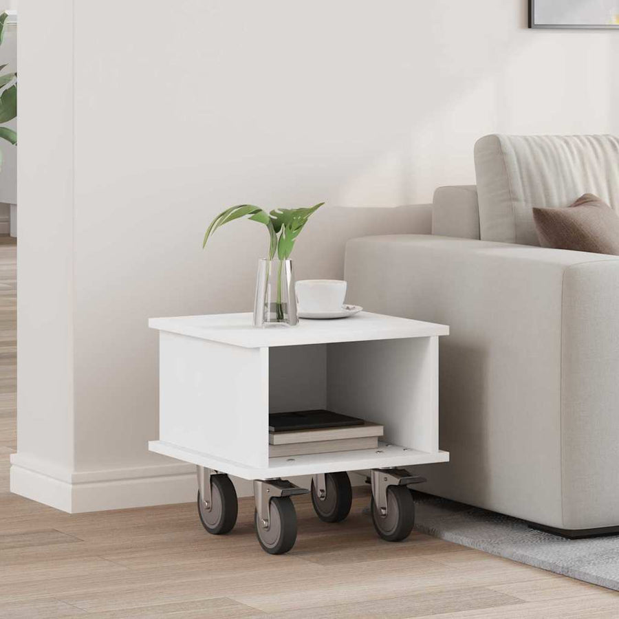 TV-standaard Wit 37 x 35 x 35 cm Bewerkt hout