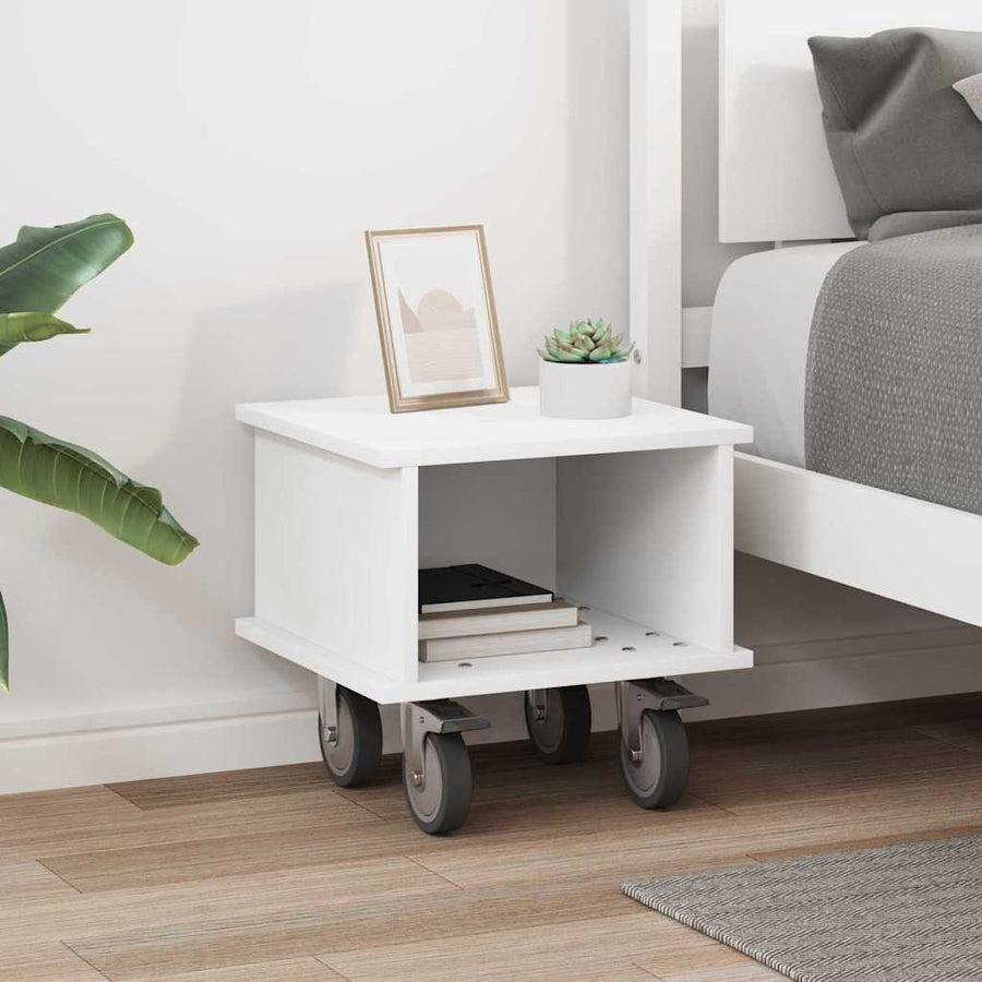 TV-standaard Wit 37 x 35 x 35 cm Bewerkt hout