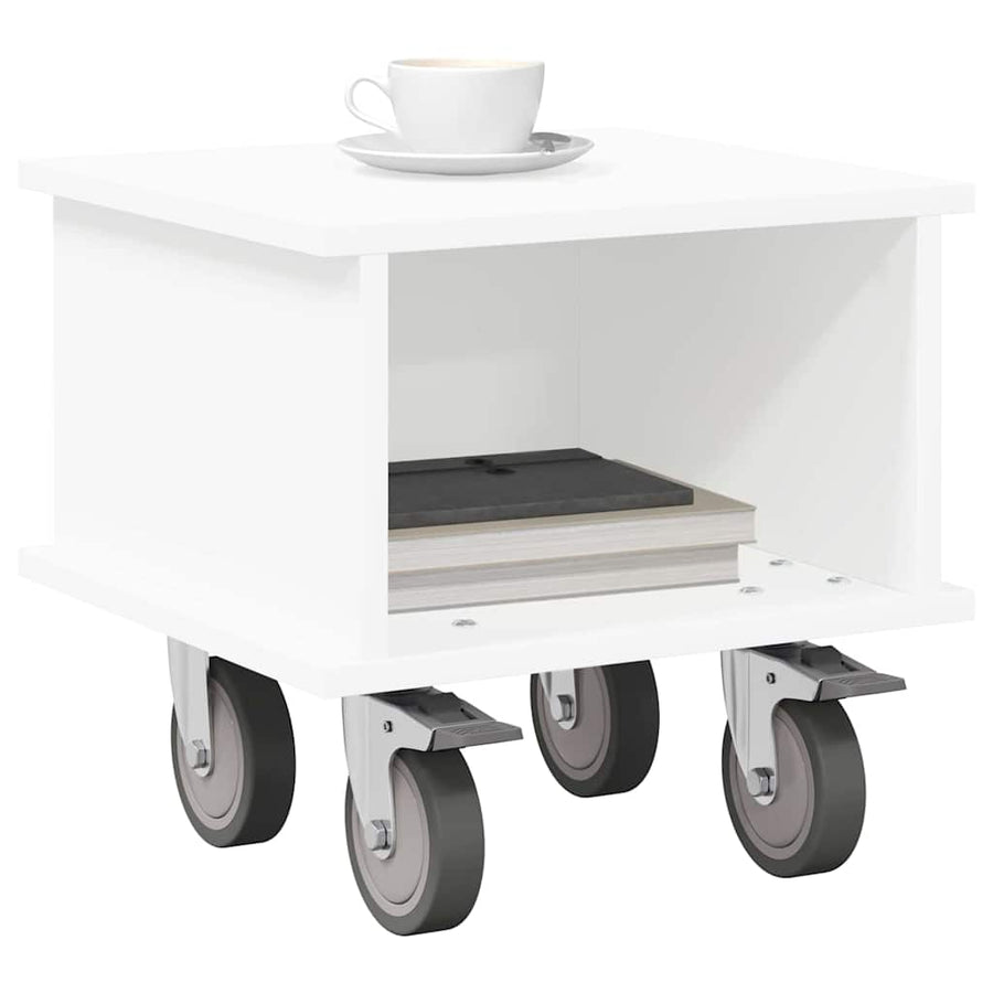 TV-standaard Wit 37 x 35 x 35 cm Bewerkt hout