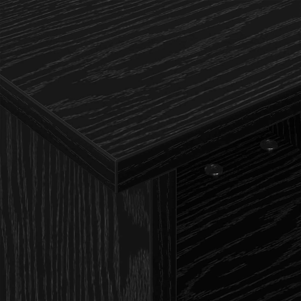 TV-standaard Zwart Eiken 37 x 35 x 35 cm Bewerkt hout