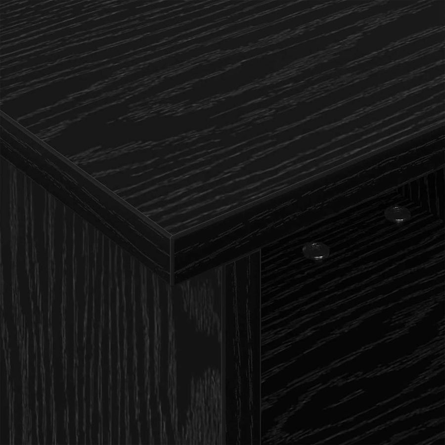 TV-standaard Zwart Eiken 37 x 35 x 35 cm Bewerkt hout