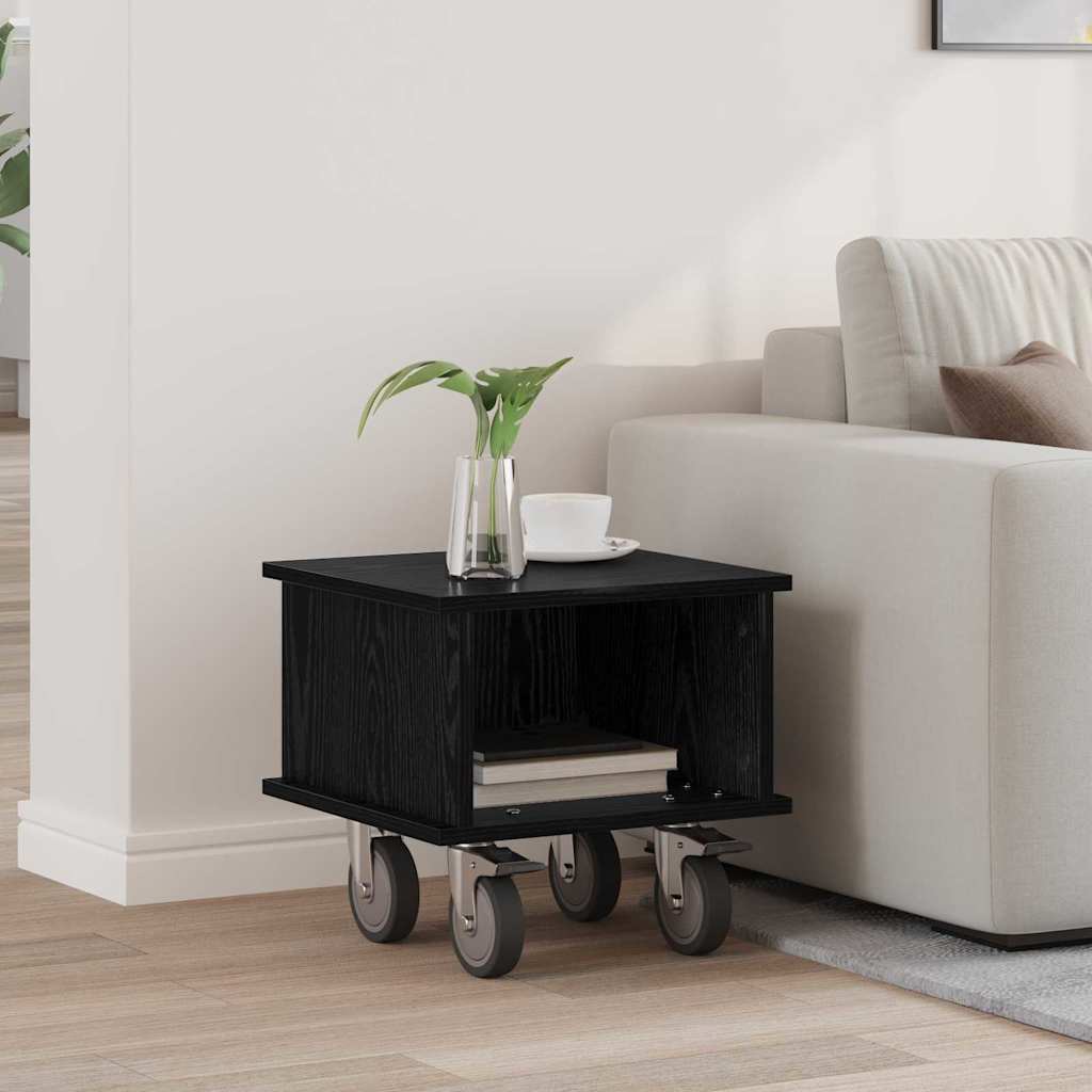 TV-standaard Zwart Eiken 37 x 35 x 35 cm Bewerkt hout