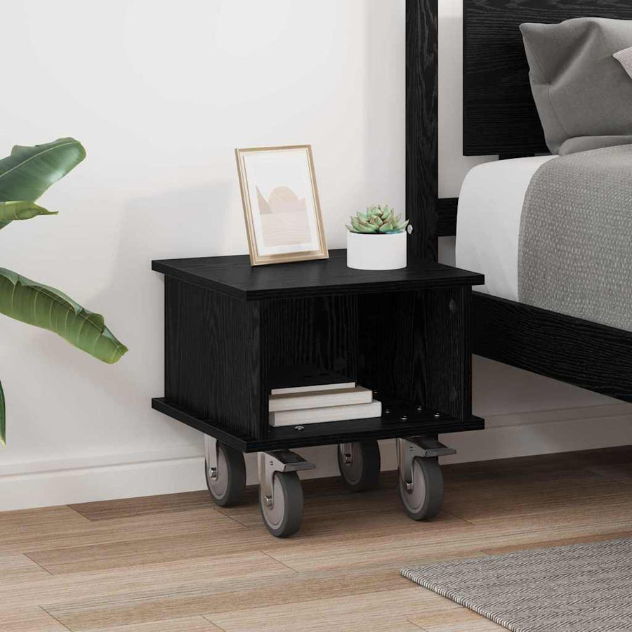 TV-standaard Zwart Eiken 37 x 35 x 35 cm Bewerkt hout