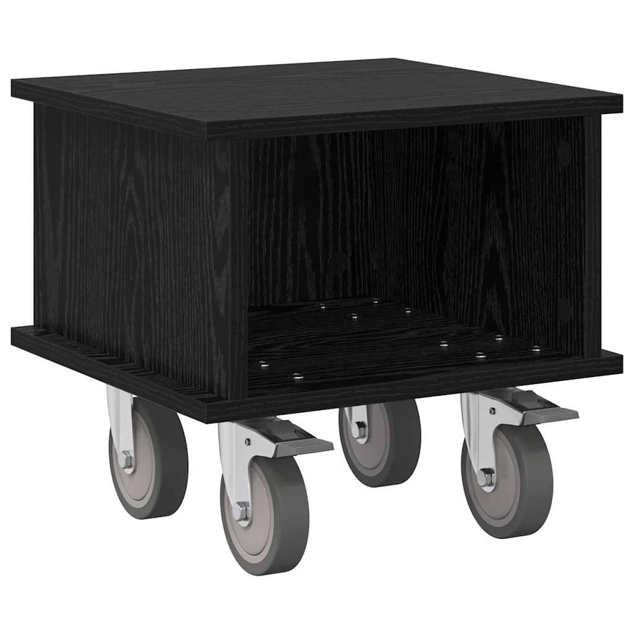 TV-standaard Zwart Eiken 37 x 35 x 35 cm Bewerkt hout