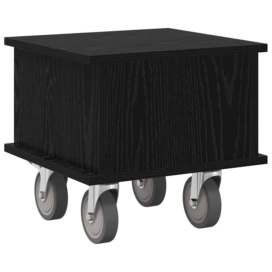 TV-standaard Zwart Eiken 37 x 35 x 35 cm Bewerkt hout