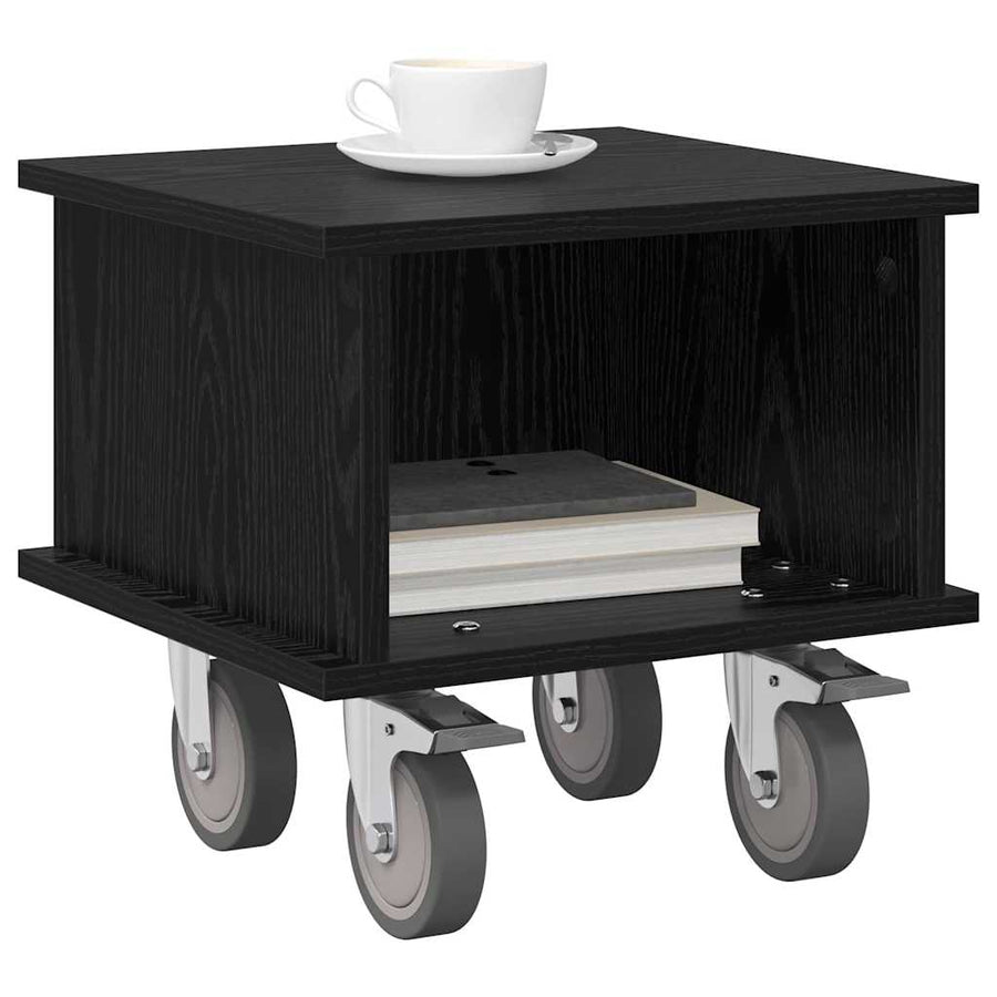 TV-standaard Zwart Eiken 37 x 35 x 35 cm Bewerkt hout
