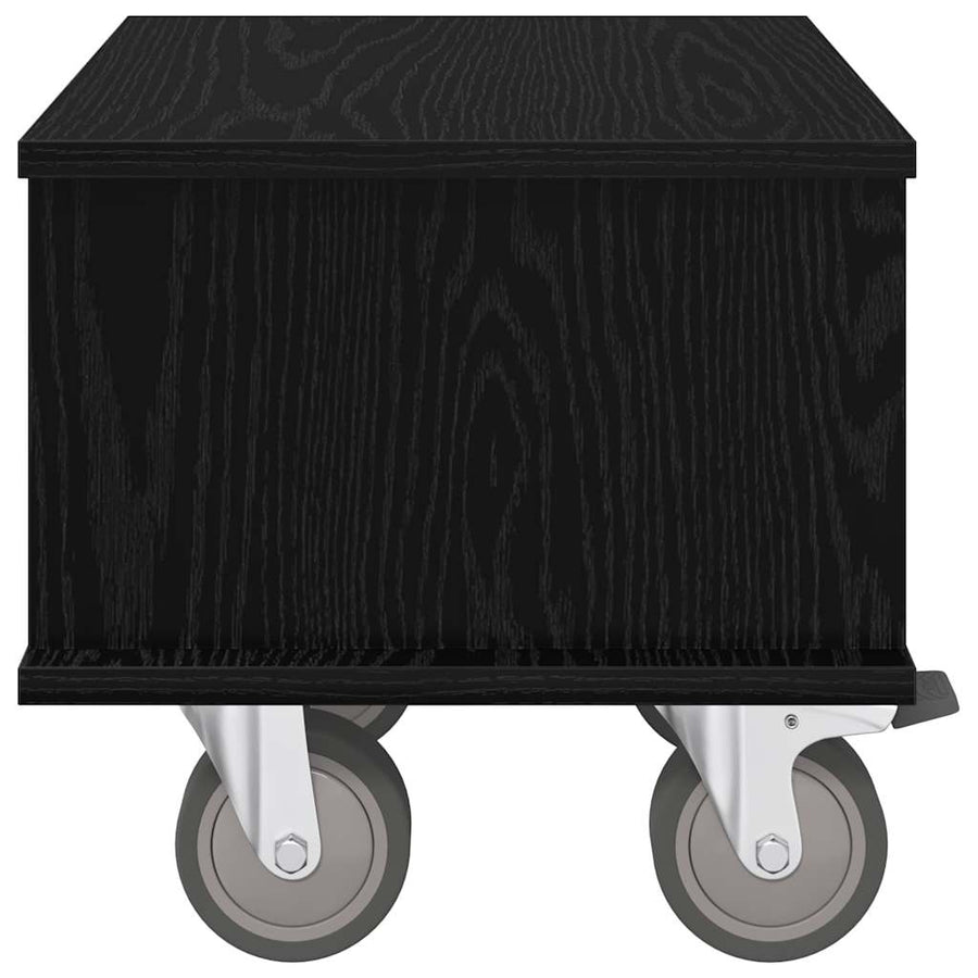 TV-standaard Zwart Eiken 37 x 35 x 35 cm Bewerkt hout
