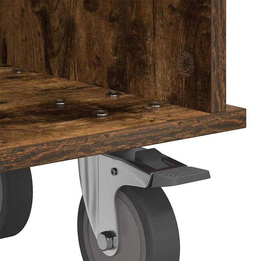TV-standaard Gerookt eiken 37 x 35 x 35 cm Bewerkt hout