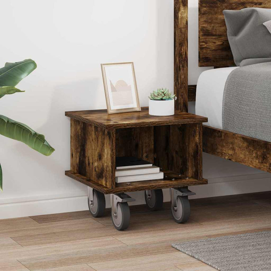 TV-standaard Gerookt eiken 37 x 35 x 35 cm Bewerkt hout