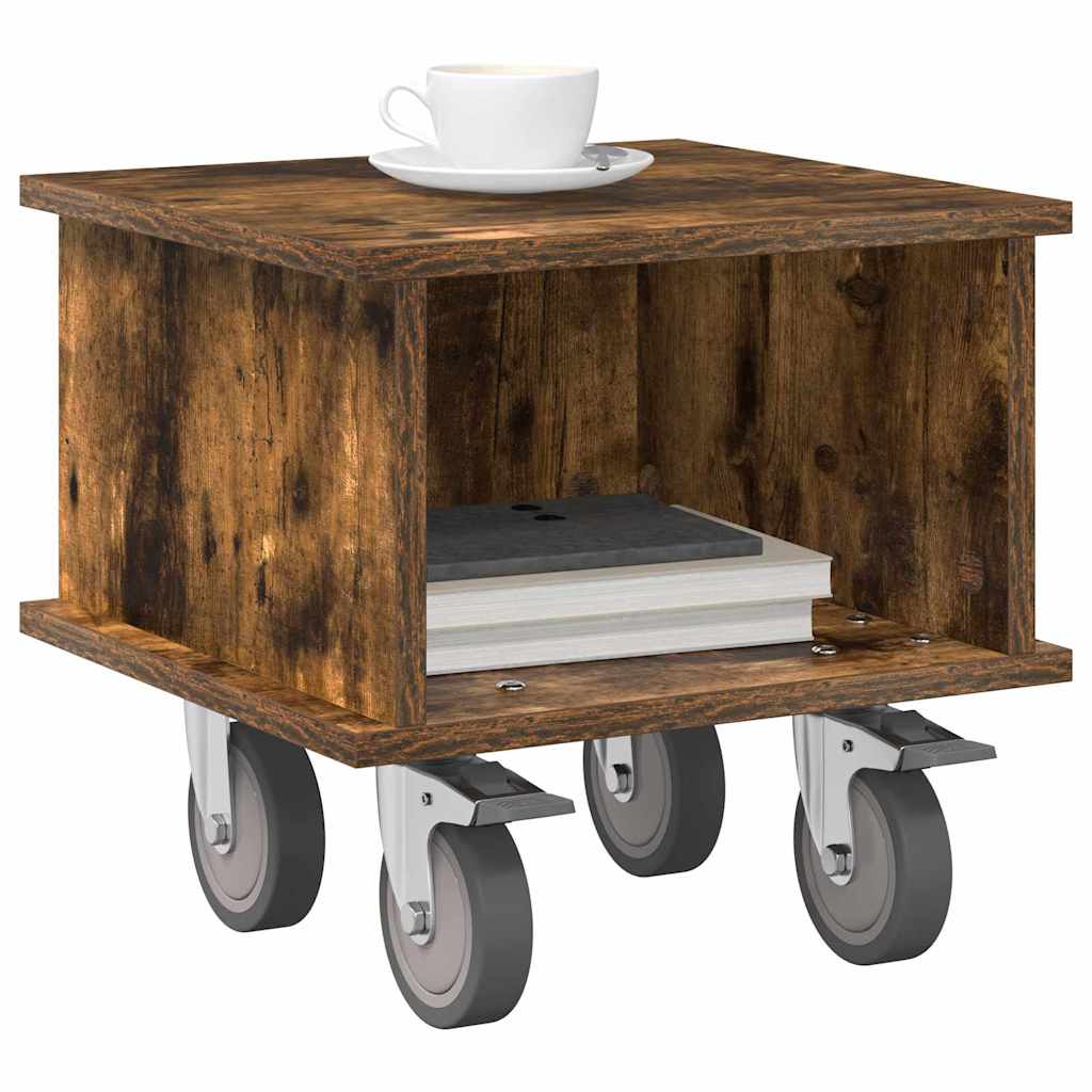 TV-standaard Gerookt eiken 37 x 35 x 35 cm Bewerkt hout