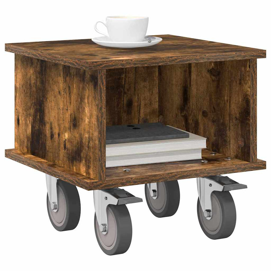 TV-standaard Gerookt eiken 37 x 35 x 35 cm Bewerkt hout