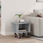 TV-standaard 37x35x35 cm grijs bewerkt hout