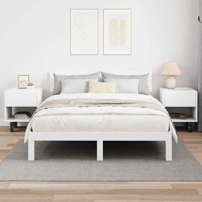 Nachtkastje 2 pcs Wit 40,5 x 40 x 48 cm Bewerkt hout