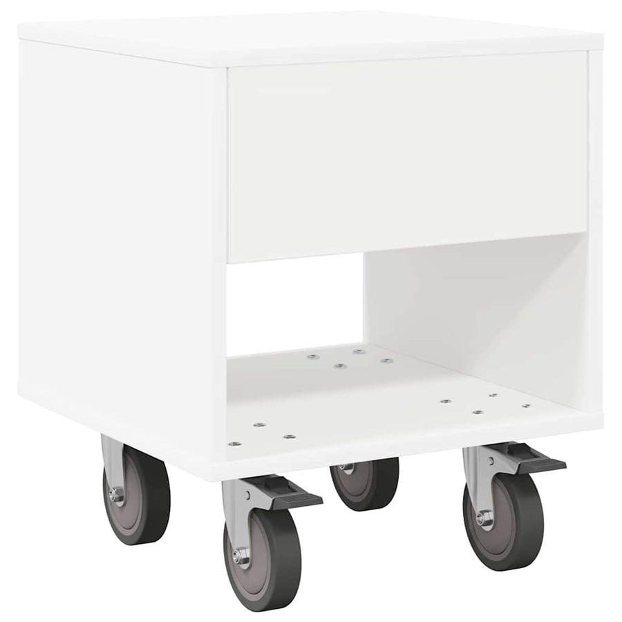 Nachtkastje 2 pcs Wit 40,5 x 40 x 48 cm Bewerkt hout