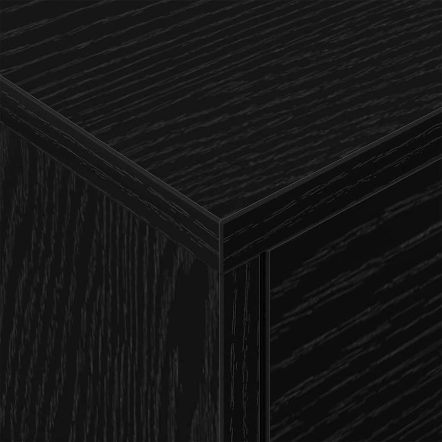 Nachtkastje 2 pcs Zwart Eiken 40,5 x 40 x 48 cm Bewerkt hout