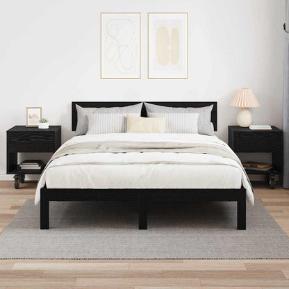 Nachtkastje 2 pcs Zwart Eiken 40,5 x 40 x 48 cm Bewerkt hout