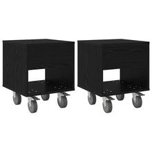 Nachtkastje 2 pcs Zwart Eiken 40,5 x 40 x 48 cm Bewerkt hout