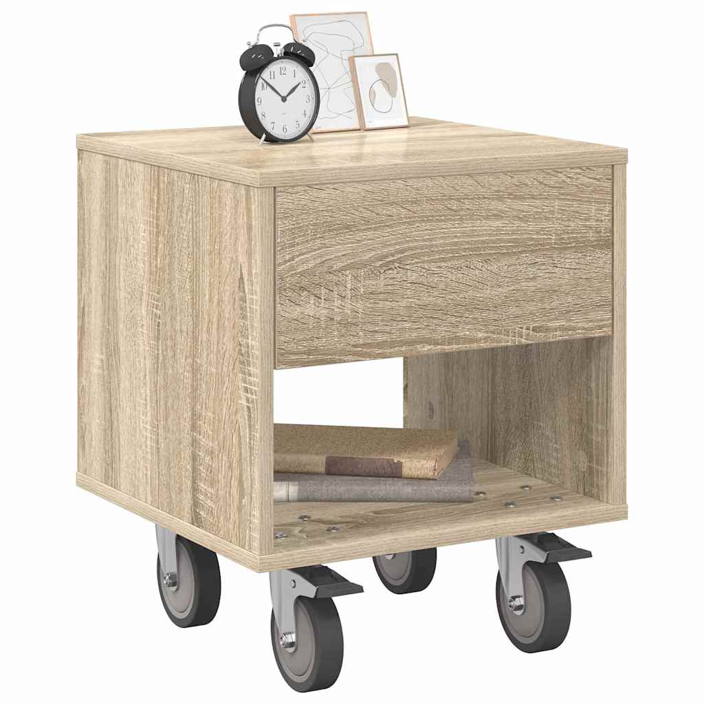 Nachtkastje Sonoma Eiken 40,5 x 40 x 48 cm Bewerkt hout