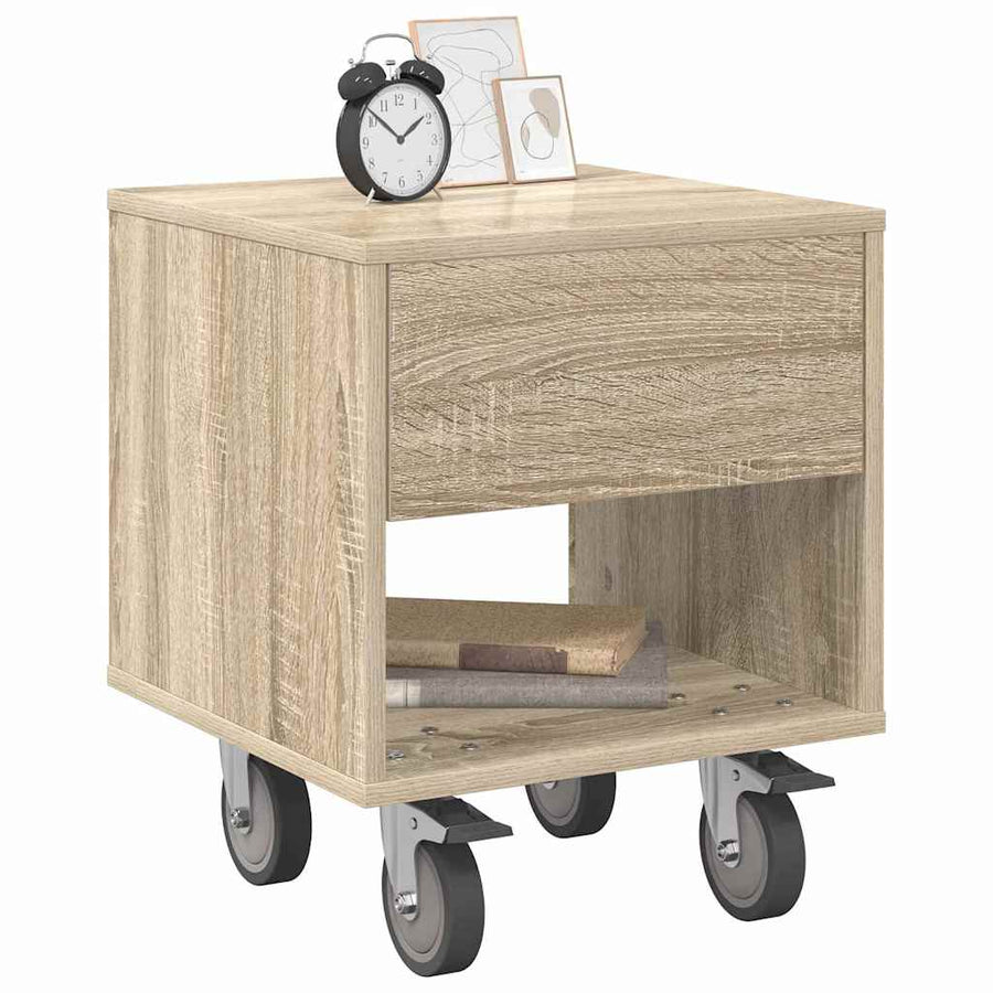 Nachtkastje Sonoma Eiken 40,5 x 40 x 48 cm Bewerkt hout