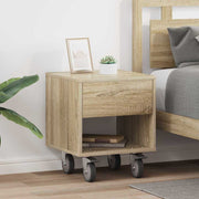 Nachtkastje set 2 stuks 40,5x40x48 cm bewerkt hout