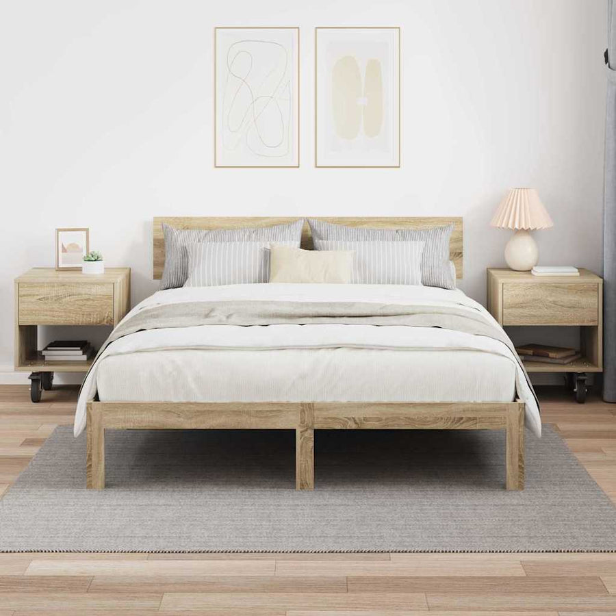 Nachtkastje 2 pcs Sonoma Eiken 40,5 x 40 x 48 cm Bewerkt hout