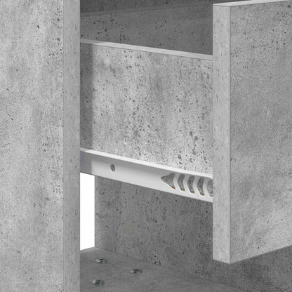 Nachtkastje Beton Grijs 40,5 x 40 x 48 cm Bewerkt hout