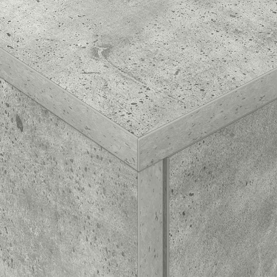 Nachtkastje 2 pcs Beton Grijs 40,5 x 40 x 48 cm Bewerkt hout