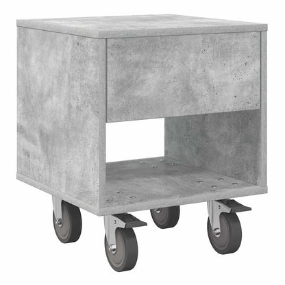 Nachtkastje 2 pcs Beton Grijs 40,5 x 40 x 48 cm Bewerkt hout