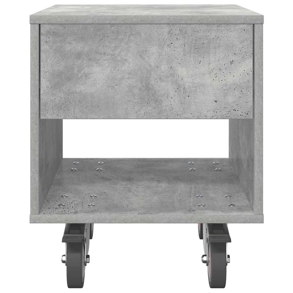 Nachtkastje 2 pcs Beton Grijs 40,5 x 40 x 48 cm Bewerkt hout