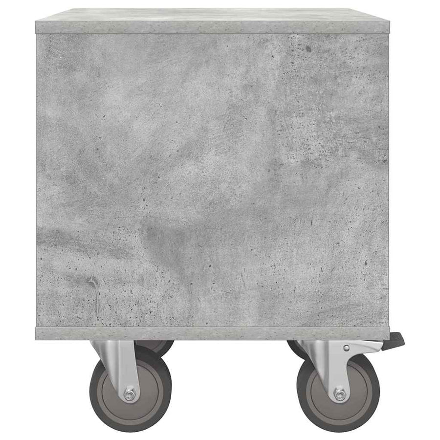 Nachtkastje 2 pcs Beton Grijs 40,5 x 40 x 48 cm Bewerkt hout