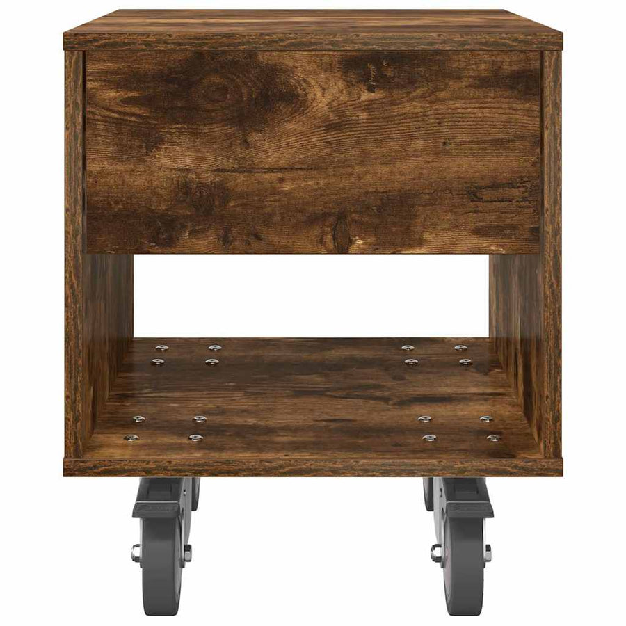 Nachtkastje Gerookt eiken 40,5 x 40 x 48 cm Bewerkt hout