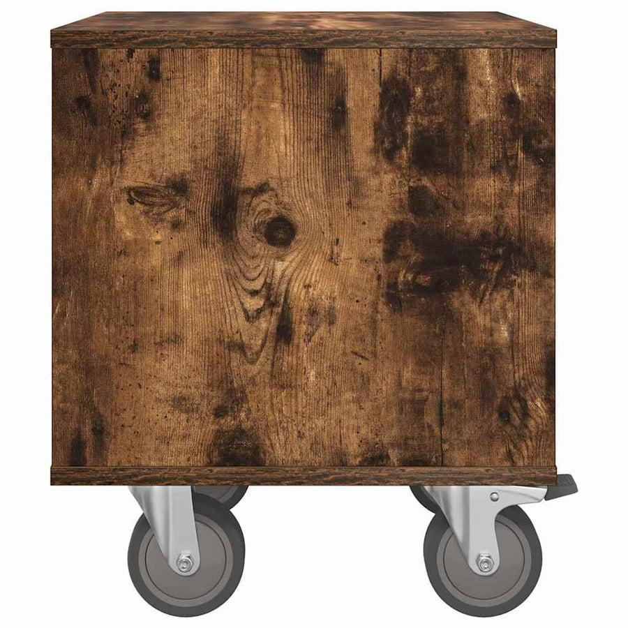 Nachtkastje Gerookt eiken 40,5 x 40 x 48 cm Bewerkt hout