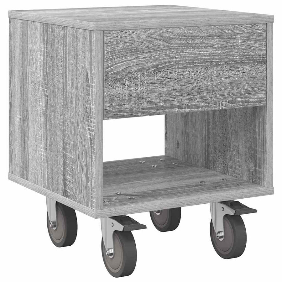 Nachtkastje Grijs Sonoma 40,5 x 40 x 48 cm Bewerkt hout