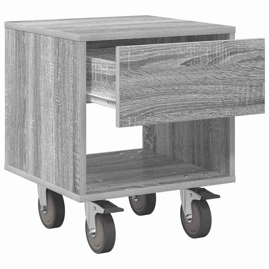 Nachtkastje Grijs Sonoma 40,5 x 40 x 48 cm Bewerkt hout