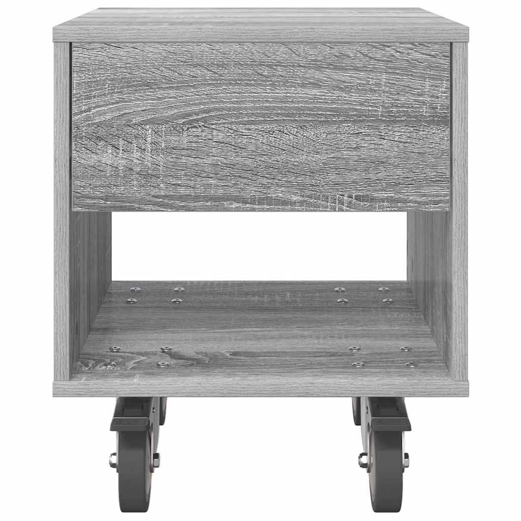 Nachtkastje 2 pcs Grijs Sonoma 40,5 x 40 x 48 cm Bewerkt hout