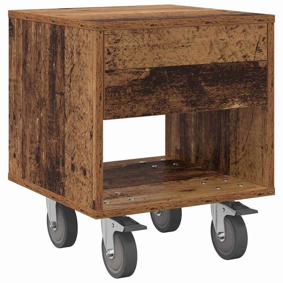 Nachtkastje Oudhout 40,5 x 40 x 48 cm Bewerkt hout