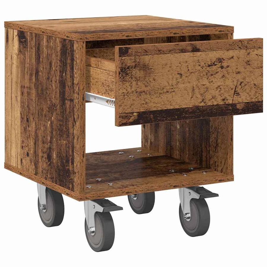 Nachtkastje Oudhout 40,5 x 40 x 48 cm Bewerkt hout